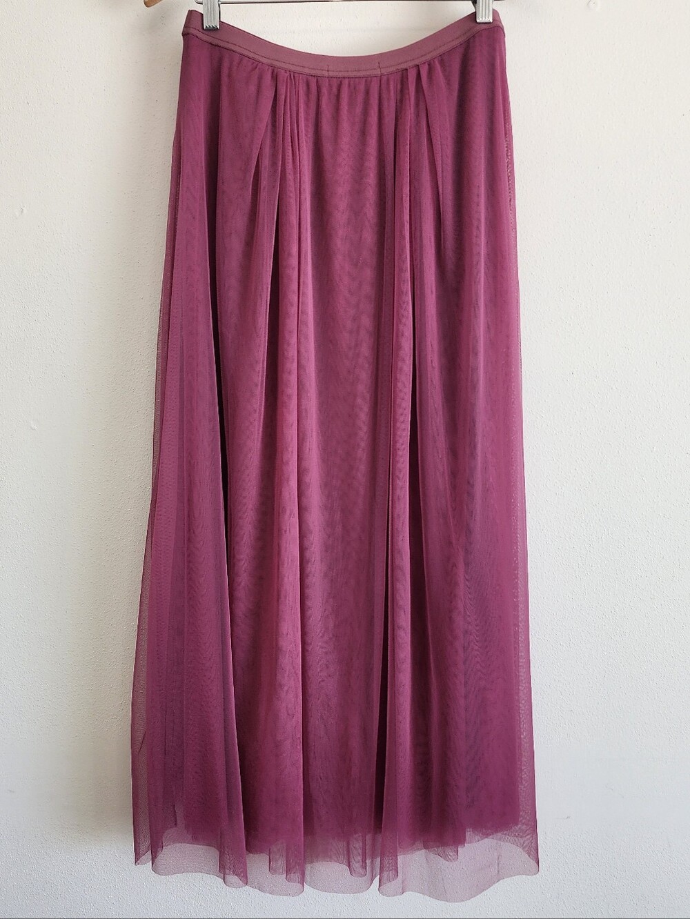 Flowy Tulle Maxi Skirt Peruvian Connection Giselle Masala Pink Size MED NWT - Picture 7 of 11